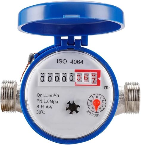 Water Meter Digital flowmeter Practical Water Meter Mechanical Rotary Wing Digital Display Combination Pointer Cold Water Meter Home Measuring Tools in Saudi Arabia