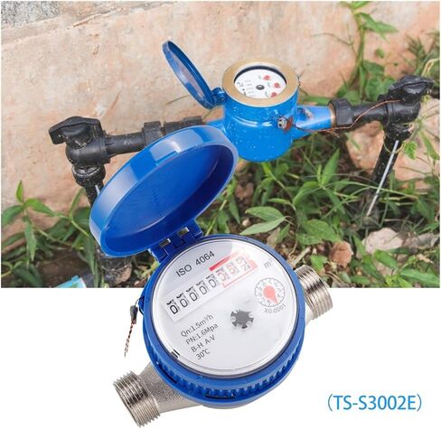 Water Meter Digital flowmeter Practical Water Meter Mechanical Rotary Wing Digital Display Combination Pointer Cold Water Meter Home Measuring Tools in Saudi Arabia