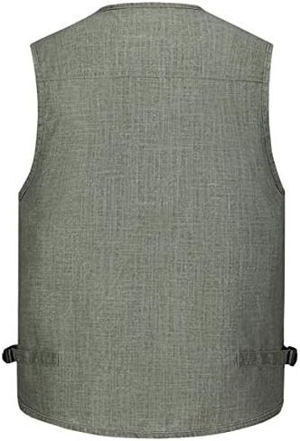 Summer Casual Large Size Olympina Mens Blue Vests Sleeveless Zipper Waistcoats Comfortable 204 Dark Gary 3XL in Saudi Arabia