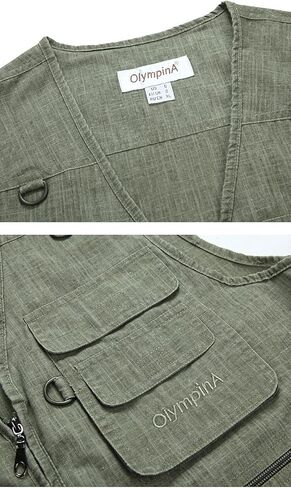 Summer Casual Large Size Olympina Mens Blue Vests Sleeveless Zipper Waistcoats Comfortable 204 Dark Gary 3XL in Saudi Arabia