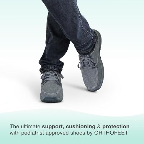 Orthofeet Men's Orthopedic Porto Canvas Casual Shoes in Saudi Arabia