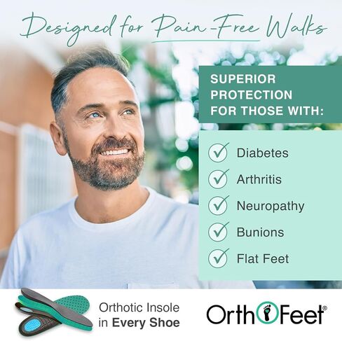 Orthofeet Men's Orthopedic Porto Canvas Casual Shoes in Saudi Arabia