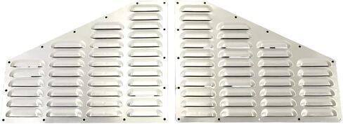 Pair of Black Aluminum Louver Hood Vents Bolt On Cooling Panels Kit Replacement for Jeep XJ Cherokee 1984-2001 Comanche 1986-1992 in Kuwait