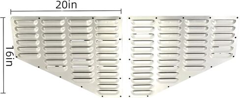 Pair of Black Aluminum Louver Hood Vents Bolt On Cooling Panels Kit Replacement for Jeep XJ Cherokee 1984-2001 Comanche 1986-1992 in Kuwait