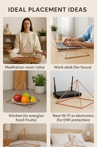 JET Energized Vastu Helix TRIANGLE SHAPE Energy Home Office Activate Balance SOUTH-EASTCorner Decor Spiritual Energy Evil Eye Protection (Copper Triangle Helix) in Kuwait