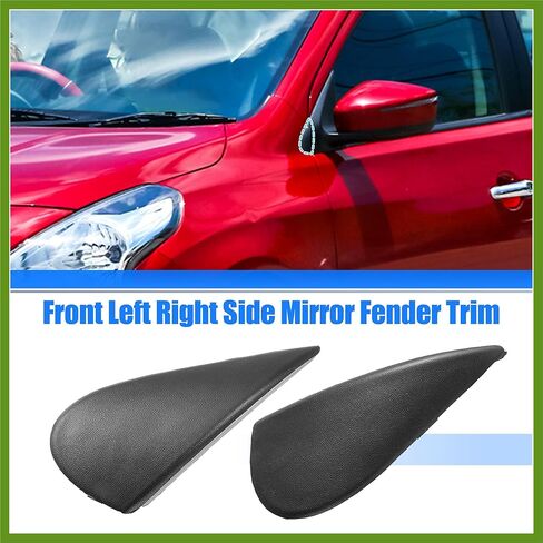1 Pair Front Left and Right Mirror Corner Triangle Fender Cover Rearview Triangle Trim Panel for Nissan Versa 1.6L at Sedan S 96318-3BA0A 96319-3BA0A Vehicle Components in Saudi Arabia