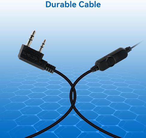 Retevis Volume Adjustable Walkie Talkie Headset with Mic, C Shape Earhook Earpiece, Coil Tube, for RT22 RT68 RT21 H-777, Compatible with pxton Kenwood Two Way Radio, 2 Way Radio Earpiece (20 Pack) in Saudi Arabia