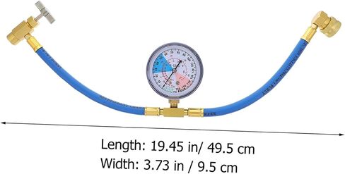 Amosfun Recharge Hose with Pressure Gauge Easy Install Charging Tube for Vehicle and in Saudi Arabia