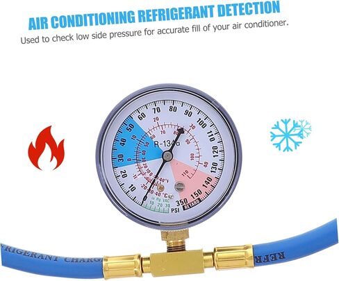 Amosfun Recharge Hose with Pressure Gauge Easy Install Charging Tube for Vehicle and in Saudi Arabia