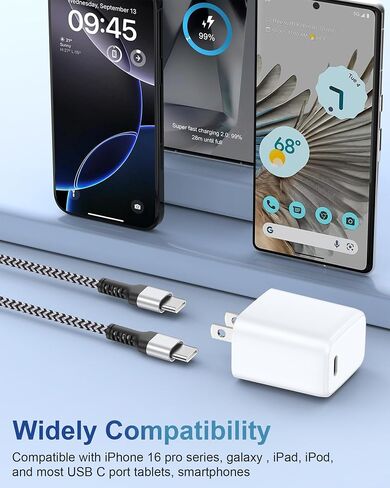 USB-C and Lightning 2-in-1 Multi-Charging Cable, Android USBC to USB C Cord, Apple Type C to Lightning Wire for iPhone 15 Pro Max 14 13 12, Samsung Galaxy S24 Ultra, Google Pixel 8 Auto Car Cord in Saudi Arabia