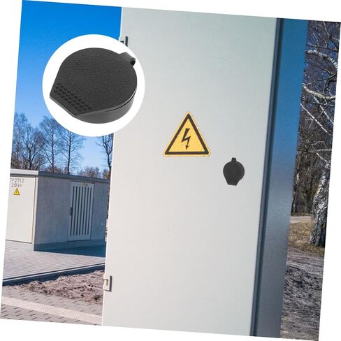 Vaguelly 6pcs Black Rainproof Cover for Distribution Cabinet Protection Plastic Hole Cover Caps for Outdoor Equipment Easy to Install in Saudi Arabia