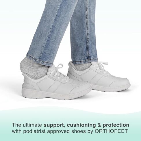 Orthofeet Men's Orthopedic Black Leather Pierre Hands-Free Casual Shoe in Saudi Arabia