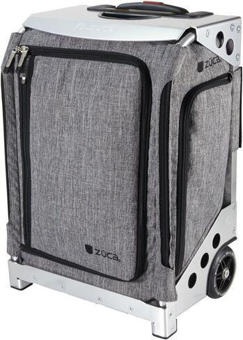 ZUCA Navigator Carry On Luggage with Wheels - 20 inch Airline Approved Wild Orchid Bag and Silver Frame with Built-In Seat in Saudi Arabia
