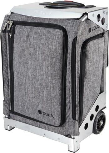 ZUCA Navigator Carry On Luggage with Wheels - 20 inch Airline Approved Wild Orchid Bag and Silver Frame with Built-In Seat in Saudi Arabia