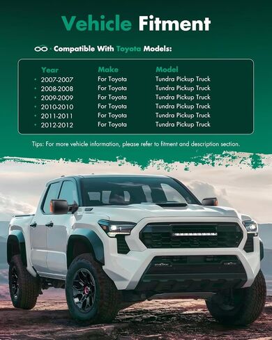 مرايا سحب SCITOO تناسب 2007-2017 لسيارة Toyota Tundra مع التحكم في الطاقة وإشارة الانعطاف الساخنة وغطاء أسود يدوي للتمديد والطي مرآة سحب in Saudi Arabia