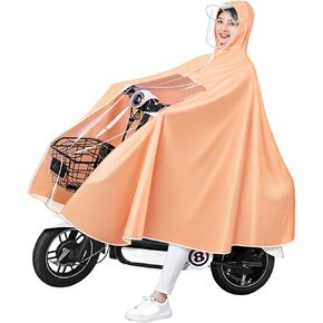 Electric Scooter Rain Poncho, Waterproofing Reusable, Unisex Cycling Full Body Long Rain Coat for Adults, Moped Rain Poncho, Bike Long Raincoat, Cycling Long Rain Cape in Kuwait