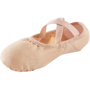 missfiona Girls Pink Ballet Shoes Toddler Canvas Ballet Slippers Dance Shoes for Boys/Little Kid/Big Kid/Women in Kuwait