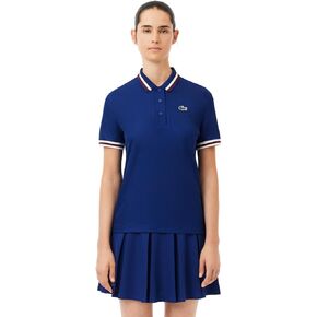 Lacoste Women's Sport Uv Protect Stripe Collar Tennis Polo Shirt in Kuwait