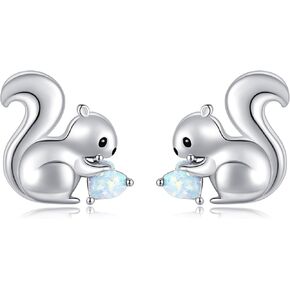 URONE Fox Earrings for Womem 925 Sterling Silver Hypoallergenic Animal Stud Earrings Jewelry Gifts in Kuwait