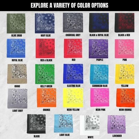 ARMYU Classic Trainmen Paisley Bandanas, Military Army Head Scarf Do-rag Cotton Bandanna Cover Biker Rags in Saudi Arabia