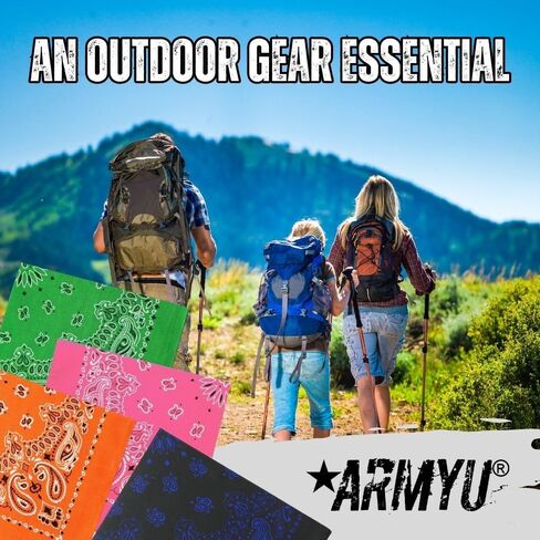 ARMYU Classic Trainmen Paisley Bandanas, Military Army Head Scarf Do-rag Cotton Bandanna Cover Biker Rags in Saudi Arabia