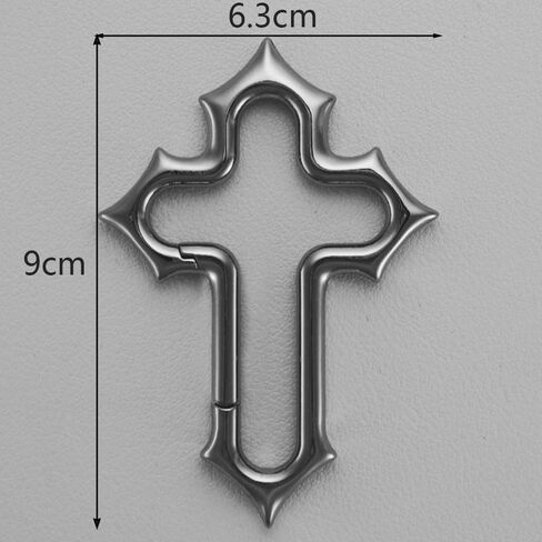 Cross Carabiner Clip Key Cains COOM COOL DANENT Y2K Silver Christian Keychain RING ENDORSOTILER BESTORIS in Kuwait