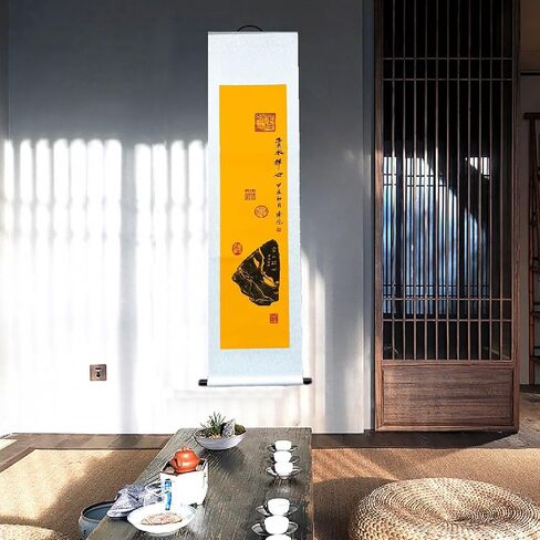 Chinese traditional culture,calligraphy,Exquisite and elegant inkstone printing scroll,Pendant,Art Painting,Decorative painting in Saudi Arabia