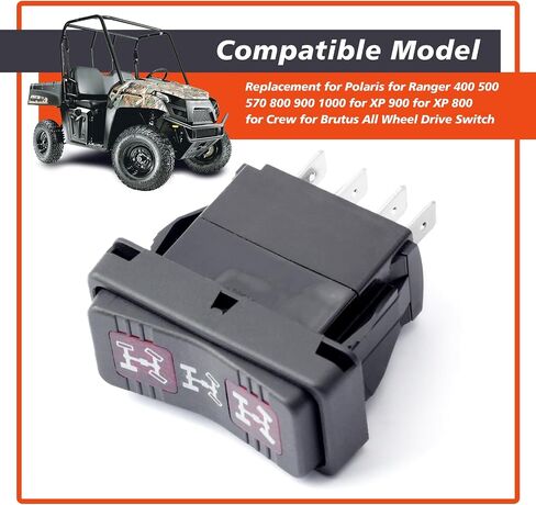 4012747 AWD Dash Switch 7Pin Rocker Button Replacement for Polaris for Ranger 400 500 570 800 900 1000 for XP 900 for XP 800 for Crew for Brutus All Wheel Drive Switch in Saudi Arabia