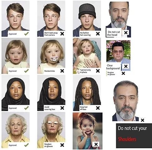 يطبع صور جواز السفر على الإنترنت في الولايات المتحدة 2 × 2 بوصة ، تأشيرة ، مواطنة ، هجرة ، صور عمل ، صورة لبطاقة خضراء (2 * 2 بوصة (مطبوعات صورتين))) in Kuwait