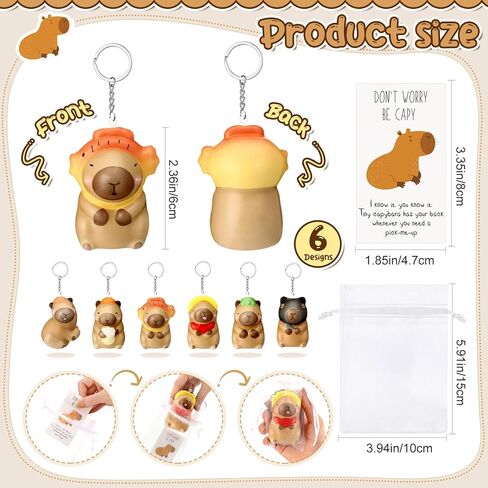 Squishy Stress Relief Keychain with Positive Cards Employee Appreciation Gifts Back to School Gifts for Students in Kuwait