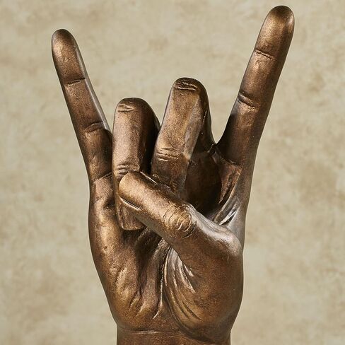 Full Arm 'Rock On!' Stone Statue in Saudi Arabia