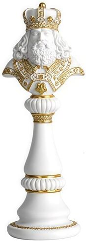 Chess Statue Decor Piece, Tall White Color King Decorative Resin Sculpture, Large Collectible Game Figure Decoration Ornament for Home House Decoration Office Desk in Saudi Arabia