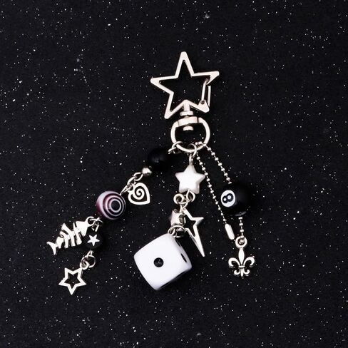 8 Ball Dice Bag Charm Keychain - Creative Purses Handbags Accessories - y2k Billiard Lover Gift for Women Men in Kuwait