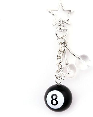 8 Ball Dice Bag Charm Keychain - Creative Purses Handbags Accessories - y2k Billiard Lover Gift for Women Men in Kuwait