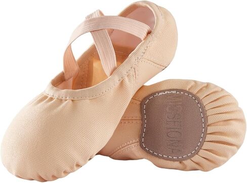 missfiona Girls Pink Ballet Shoes Toddler Canvas Ballet Slippers Dance Shoes for Boys/Little Kid/Big Kid/Women in Kuwait