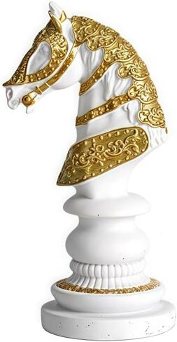 Chess Statue Decor Piece, Tall White Color King Decorative Resin Sculpture, Large Collectible Game Figure Decoration Ornament for Home House Decoration Office Desk in Saudi Arabia