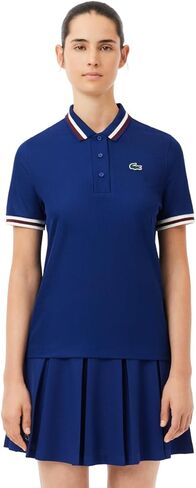 Lacoste Women's Sport Uv Protect Stripe Collar Tennis Polo Shirt in Kuwait