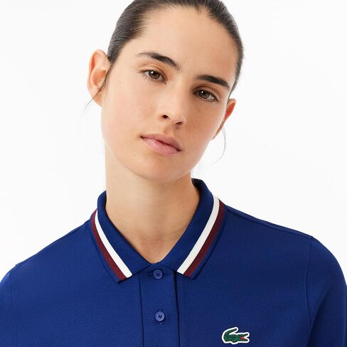 Lacoste Women's Sport Uv Protect Stripe Collar Tennis Polo Shirt in Kuwait