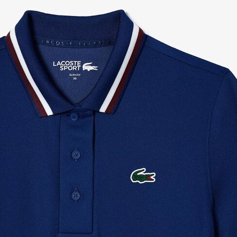 Lacoste Women's Sport Uv Protect Stripe Collar Tennis Polo Shirt in Kuwait