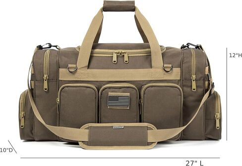 K-Cliffs Tactical Range Duffel Heavy Duty Large Gear Duffle Durable Quality Travel Sports Gym Equipment Bag Military Molle with Lockable Zippers with US Flag Patch 33 Inch Black in Kuwait