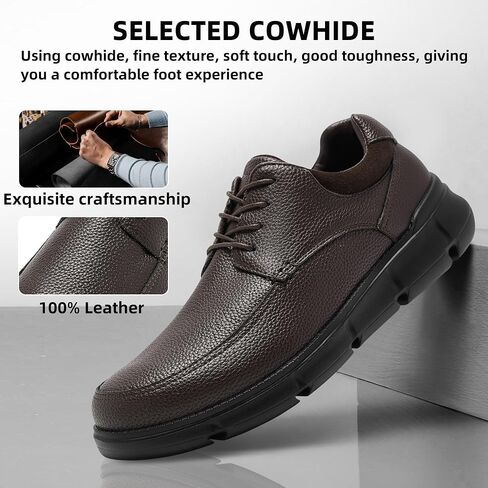 Mens Orthopedic Wide Business Leather Dress Shoes - Arch Support Plantar Fasciitis Casual Formal Wingtip Oxford - Comfortable Cap Toe Orthotics Patent Tuxedo Sneakers for Foot and Heel Pain Relief in Saudi Arabia