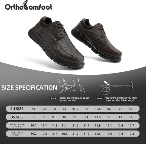 Mens Orthopedic Wide Business Leather Dress Shoes - Arch Support Plantar Fasciitis Casual Formal Wingtip Oxford - Comfortable Cap Toe Orthotics Patent Tuxedo Sneakers for Foot and Heel Pain Relief in Saudi Arabia