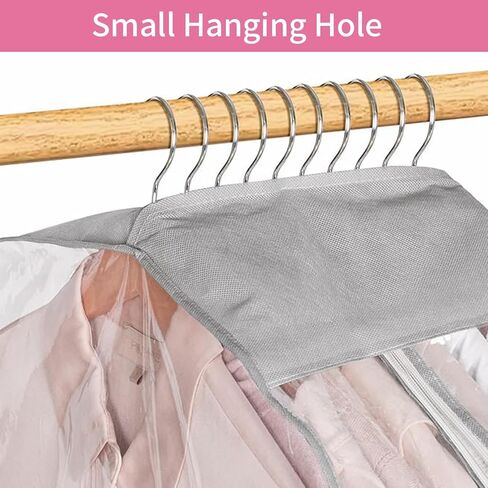 Dress Bags for Gowns, 65'' Long Garment Bags for Hanging Clothes, Dress Garment Bag, Dress Cover with Clear Window for Dresses, Coats 3 Pack in Kuwait