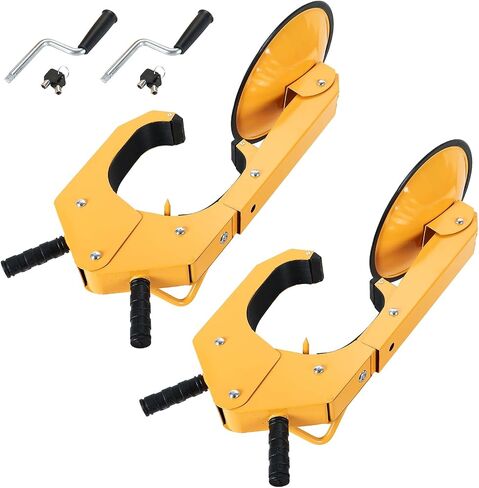 Dasbet Wheel Lock 2 حزمة إطار قفل التمهيد قابل للتعديل مضاد للسرقة قفل قفل العجلة الثقيلة للسيارات والشاحنات وسيارات الدفع الرباعي والمعسكر ومقطورات RV in Kuwait