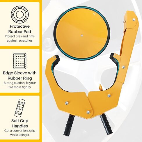 Dasbet Wheel Lock 2 حزمة إطار قفل التمهيد قابل للتعديل مضاد للسرقة قفل قفل العجلة الثقيلة للسيارات والشاحنات وسيارات الدفع الرباعي والمعسكر ومقطورات RV in Kuwait
