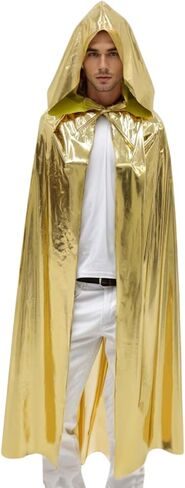 TOONRAIN Adult Cloak Men Women Golden Halloween Dress up Costume Foil Stamping Strap Cape in Saudi Arabia