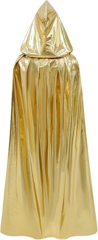 TOONRAIN Adult Cloak Men Women Golden Halloween Dress up Costume Foil Stamping Strap Cape in Saudi Arabia