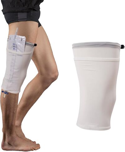 Catheter Leg Bag Holder,Polyester Fabric Catheter Sleeves Urine Leg Bag Holder,Urinary Drainage Bag Stay in Place,Foley Catheter Bag Holder Strap,Urinary Incontinence Supplies (Small) in Kuwait