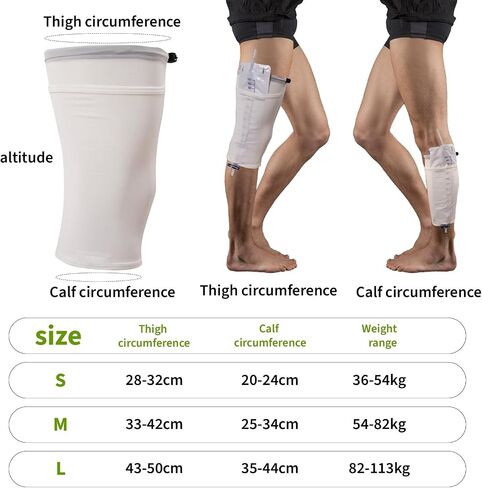 Catheter Leg Bag Holder,Polyester Fabric Catheter Sleeves Urine Leg Bag Holder,Urinary Drainage Bag Stay in Place,Foley Catheter Bag Holder Strap,Urinary Incontinence Supplies (Small) in Kuwait