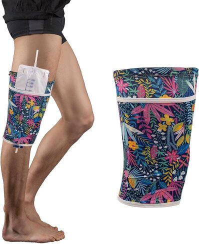 Catheter Leg Bag Holder,Polyester Fabric Catheter Sleeves Urine Leg Bag Holder,Urinary Drainage Bag Stay in Place,Foley Catheter Bag Holder Strap,Urinary Incontinence Supplies (Small) in Kuwait